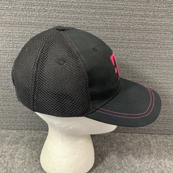 T-Mobile Tuesdays Trucker Hat Women's OSFA Black Hot Pink Mesh Back Strapback - Picture 9 of 13